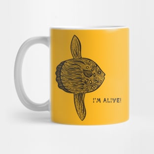 Common Mola or Ocean Sunfish - I'm Alive! - environment design Mug